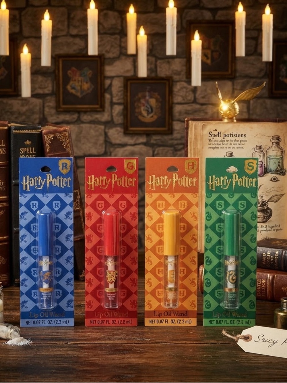 Set of Four Harry Potter Lip Oil Wands